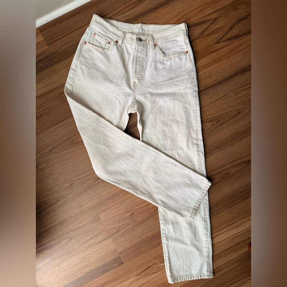 Levi's 29x30 501 Straight-Leg High-rise Mid-Weight 100% Cotton Jeans Denim